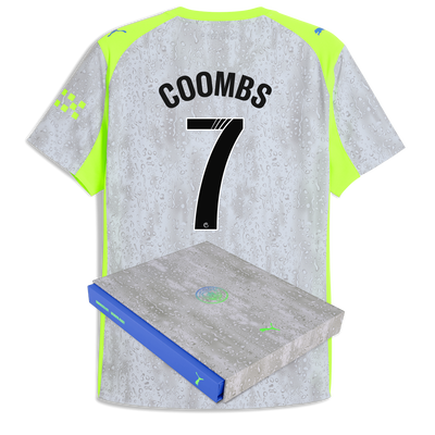 Camiseta auténtica tercera del Manchester City 2025/26 con COOMBS 7 impresión en caja de regalo