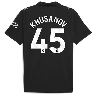 Maglia Away Manchester City 2025/26 con Stampa KHUSANOV 45