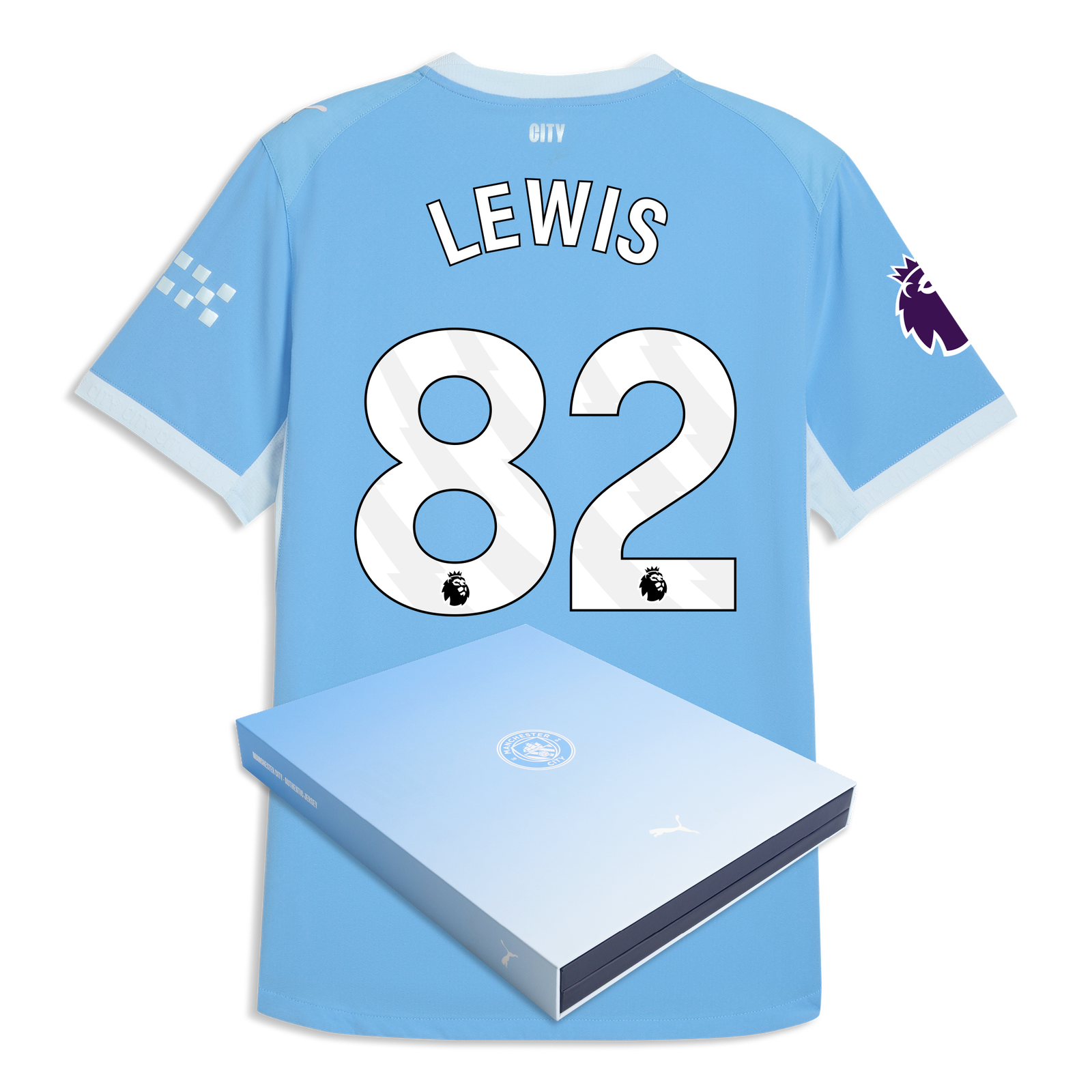 Manchester City Home Authentic Jersey 2026/27 With LEWIS 82