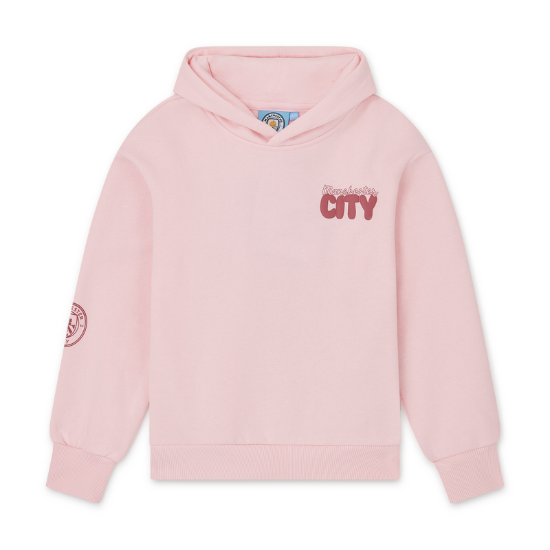 MCFC FW GIRLS BUBBLE TEXT HOODY - pink
