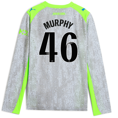 Kids' Manchester City Third Jersey 2025/26 Long Sleeve With MURPHY 46 Printing