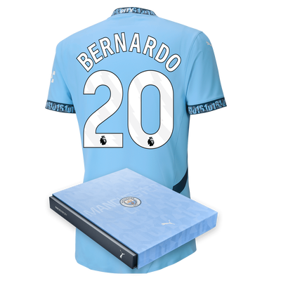 Manchester City Authentic Home Jersey 2024/25 with BERNARDO 20 printing in Gift Box