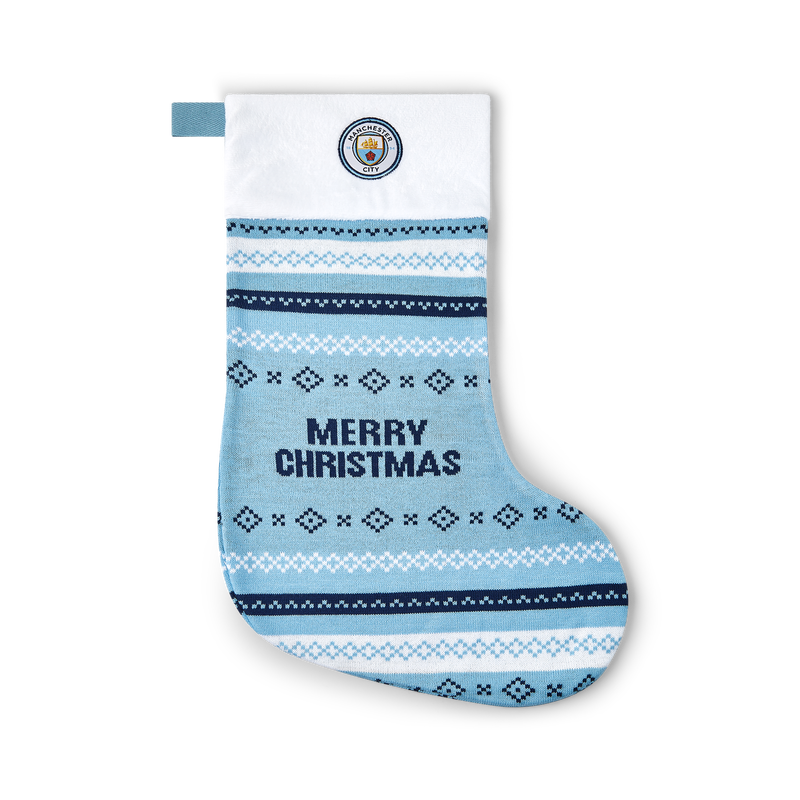Man City Nordic Fairisle Stocking blue - Check out all Manchester City gifts online - Official Manchester City FC store