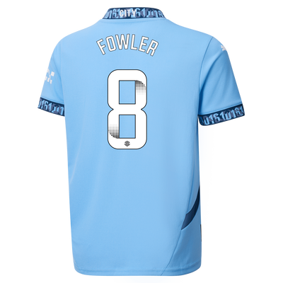 Kids' Manchester City Home Jersey 2024/25 With FOWLER 8 Printing