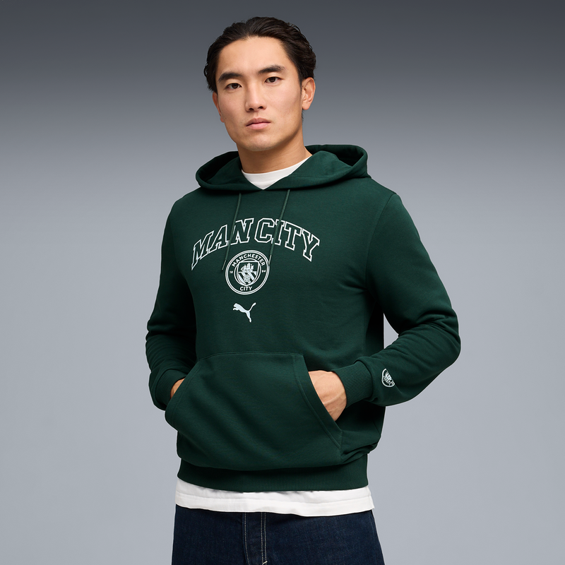 MCFC LW MENS FTBLCULTURE HOODIE - Green Terrain-Sea Glass