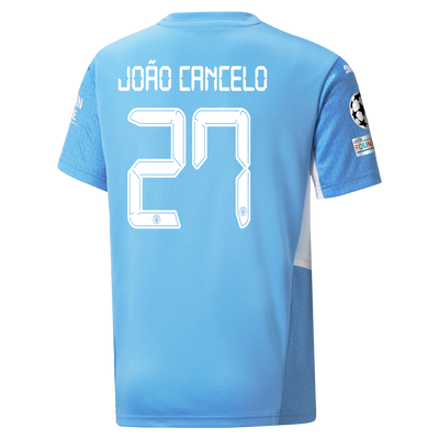 Kids Manchester City Home Shirt 21/22 with João Cancelo printing