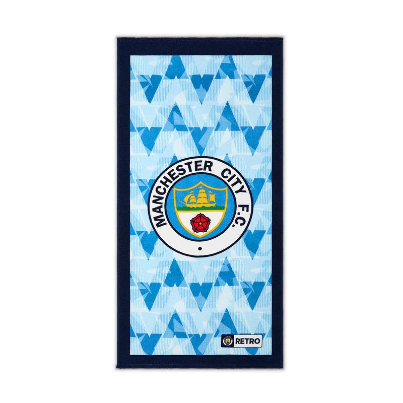 MCFC FW RETRO BEACH TOWEL - light blue