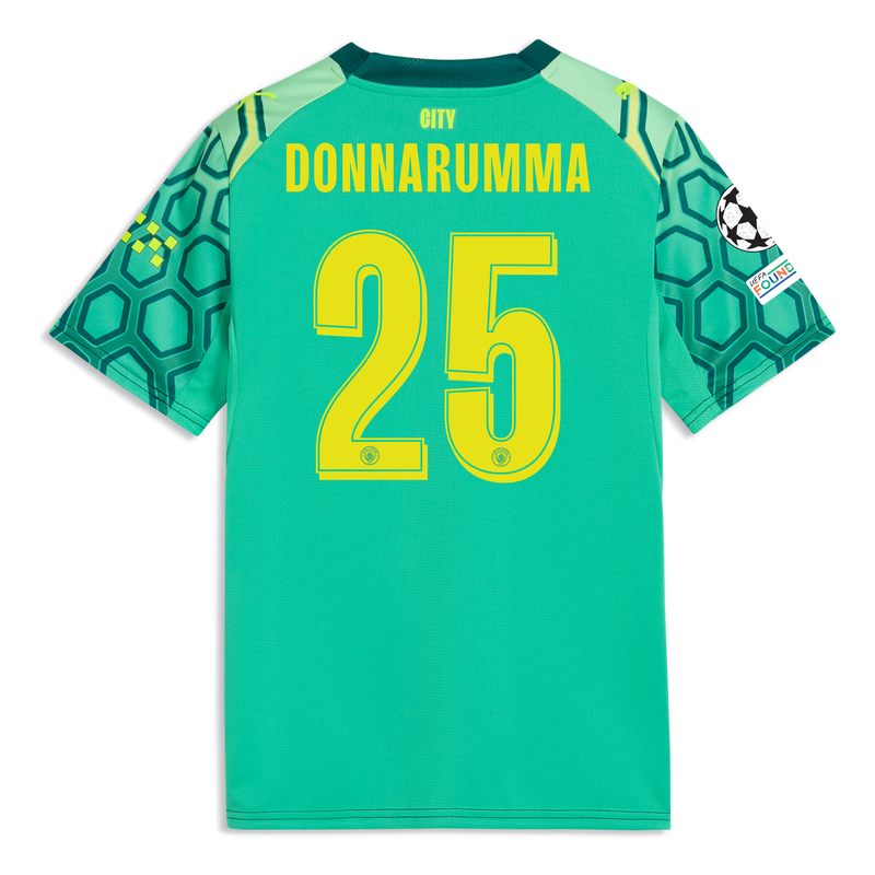 Manchester City keepersshirt voor kinderen 2026/27 met DONNARUMMA 25 bedrukking vibrant green-varsity green -Bekijk alle Man City t-shirts online