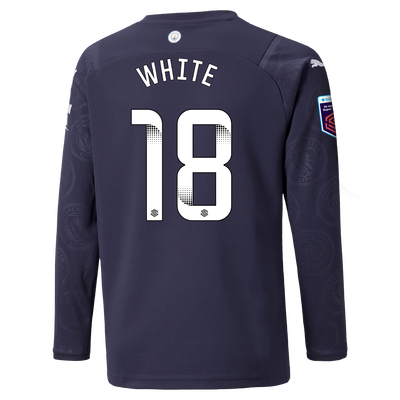Kids Manchester City 3rd Shirt Long Sleeve 21/22 with Ellen White printing