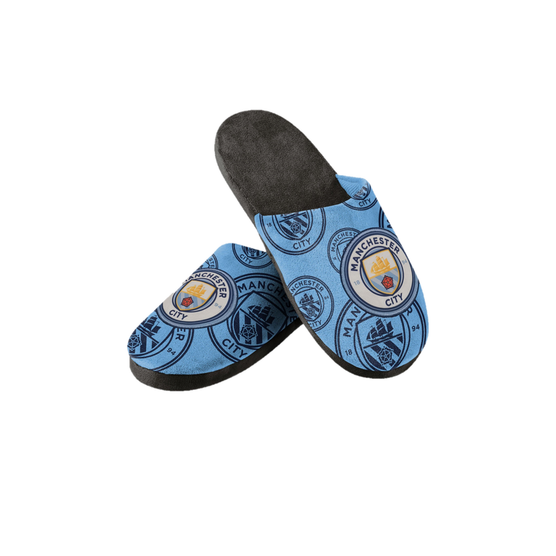 MCFC ALL OVER PRINT SLIPPER - blue