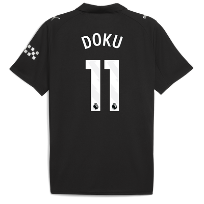 Manchester City Away Jersey 2025/26 With DOKU 11 Printing