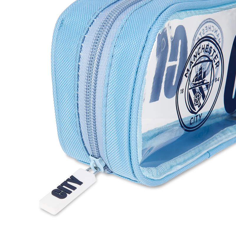 MCFC FW CLEAR PENCIL CASE - blue