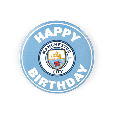 Manchester City Happy Birthday Badge