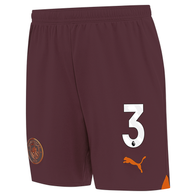 Manchester City pantalones cortos de fútbol para niños 2023/24 con #3