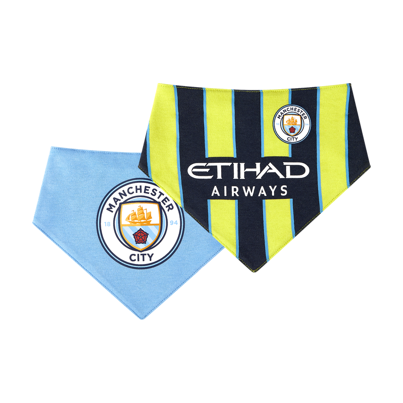MCFC FW 24/25 BABY BIBS 2PACK - team light blue