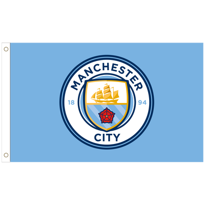 Bandera con el escudo del Manchester City