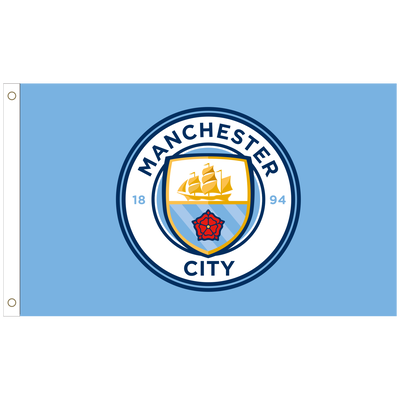 Bandera con el escudo del Manchester City