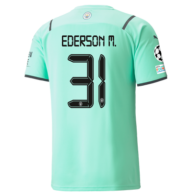 Manchester City Goalkeeper Shirt 21/22 with Ederson printing