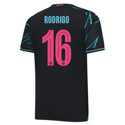 Manchester City 3. Trikot 2023/24 mit RODRIGO 16 Aufdruck