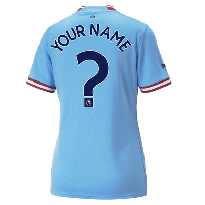 Women's Manchester City Home Jersey 22/23 with custom printing