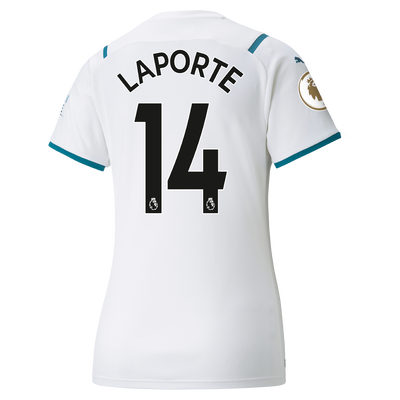 Womens Manchester City Away Shirt 21/22 with Aymeric Laporte printing