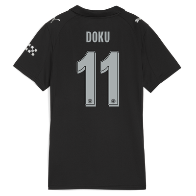 Women's Manchester City Away Jersey 2025/26 With DOKU 11 Printing
