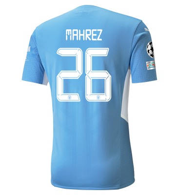 Manchester City Home Authentic Shirt 21/22 with Riyad Mahrez printing