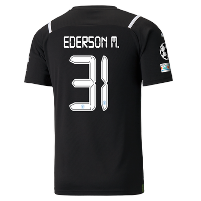 Manchester City Goalkeeper Shirt 21/22 with Ederson printing