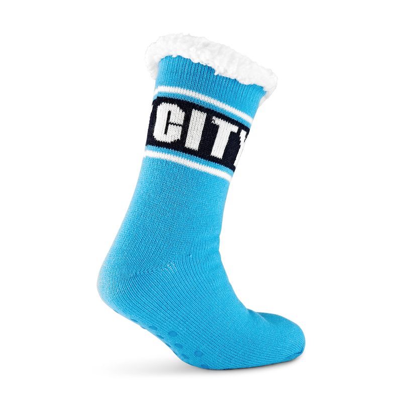 MCFC CITY KNITTED SOCKS - blue