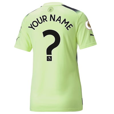 Camiseta Mujer 3ª Equipación Manchester City 2022/23 con estampado personalizada