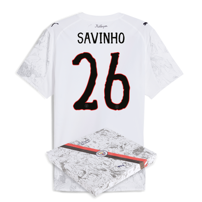 Manchester City KidSuper Authentic Trikot 2025/26 mit SAVINHO 26 Bedruckung in Geschenkbox