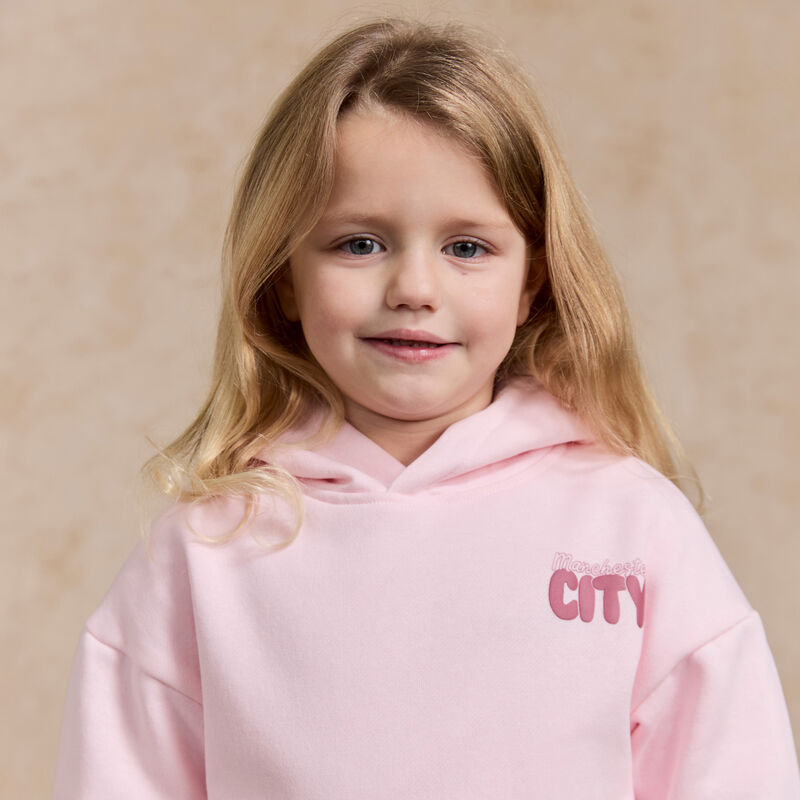MCFC FW GIRLS BUBBLE TEXT HOODY - pink