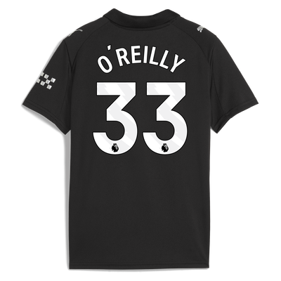 Kids' Manchester City Away Jersey 2025/26 With O'REILLY 33 Printing