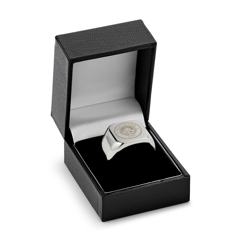 MCFC CREST SIGNET RING - silver