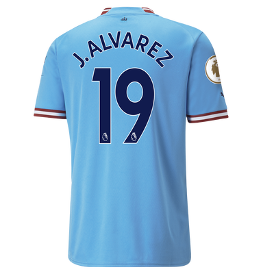 Manchester City Thuisshirt 2022/23 met J. ALVAREZ bedrukking
