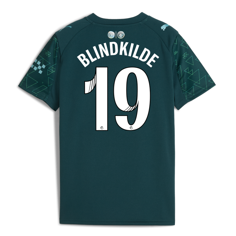 Kids' Manchester City EA SPORTS FC Jersey 2025/26 With BLINDKILDE 19 ...