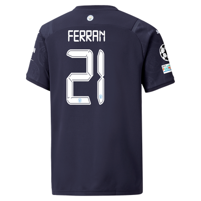 Camiseta Niño 3ª Equipación Manchester City 21/22 con estampado de Ferran Torres