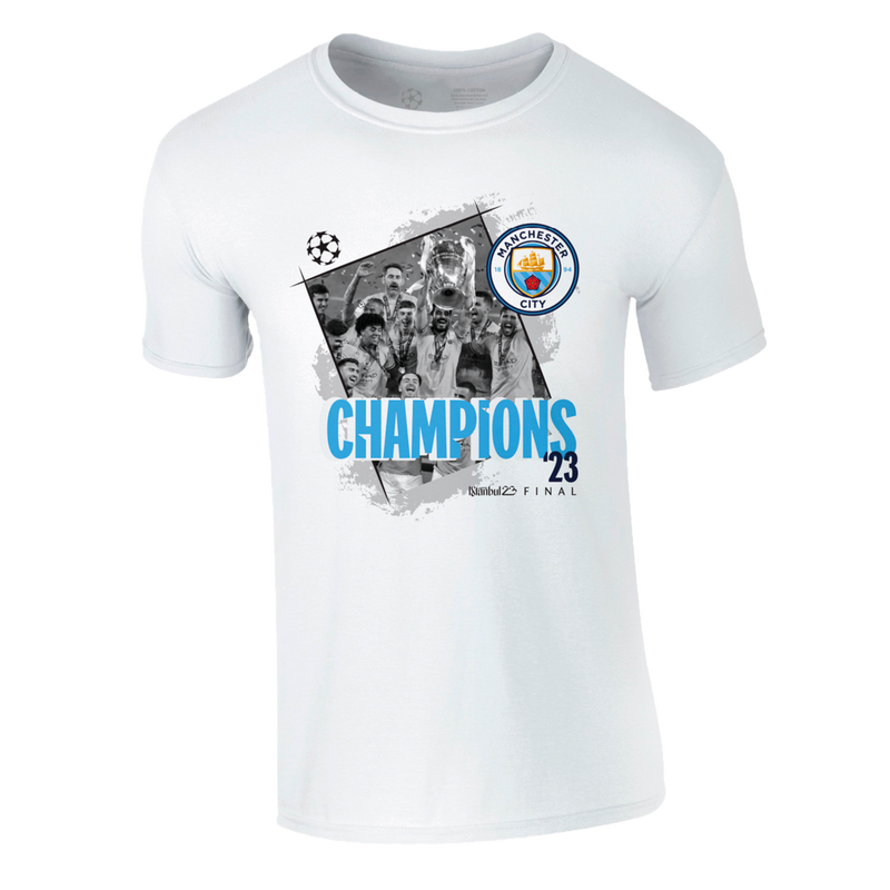 MCFC FW UCL PLAYER TEE - white