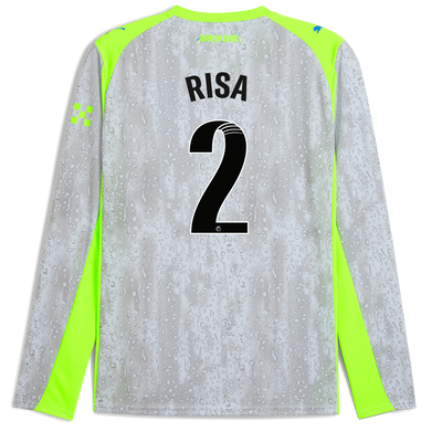 Manchester City Third Jersey 2025/26 Long Sleeve With RISA 2 Printing