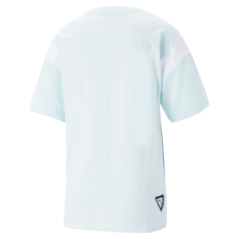 MCFC LW WOMENS FTBL ARCHIVE TEE - powder blue