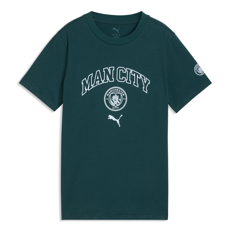 MCFC LW KIDS FTBLCULTURE TEE - Green Terrain-Sea Glass