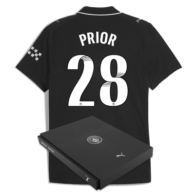 Manchester City Away Authentic Jersey 2025/26 With PRIOR 28 Printing in Gift Box