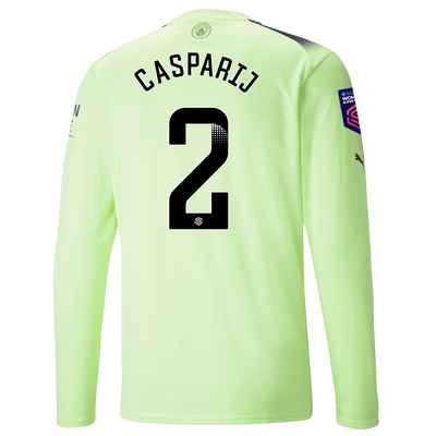 Manchester City Third Jersey 2022/23 long sleeve with CASPARIJ 2 printing
