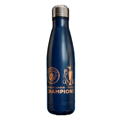 Botella térmica del Manchester City, campeón de la Premier League