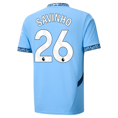 Manchester City Home Jersey 2024/25 With SAVINHO 26 Printing