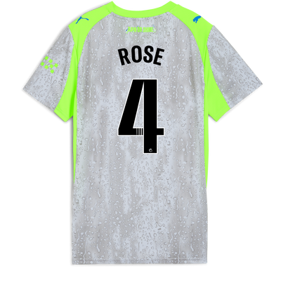 Damen Manchester City Third Trikot 2025/26  mit ROSE 4 Druck