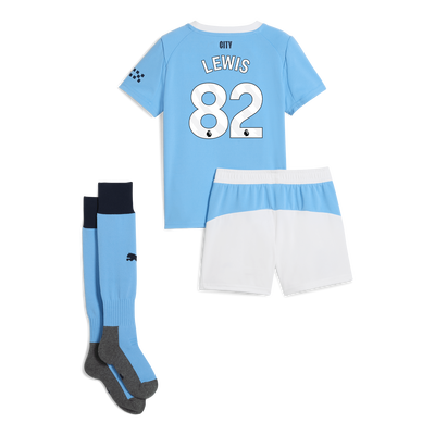 Manchester City Mini-kit Kinderen 2025/26  en LEWIS 82 bedrukking