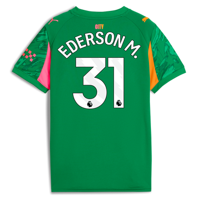 Manchester City Torwarttrikot Kinder 2025/26 mit EDERSON M. 31 Aufdruck