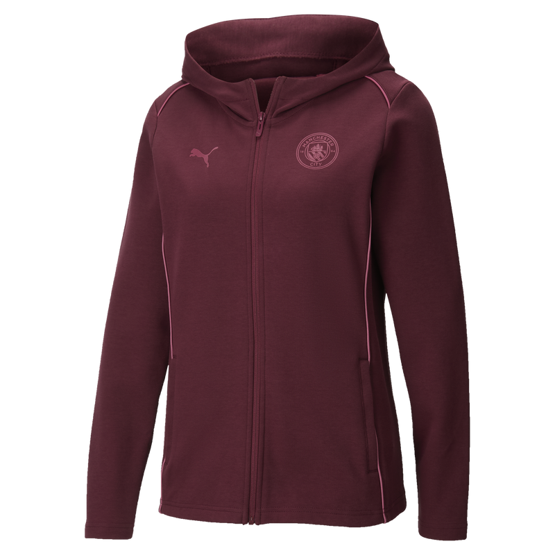 Women's Man City Casuals Hooded Jacket burgundy - Check out all Manchester City sweatshirts online - Official Manchester City FC store