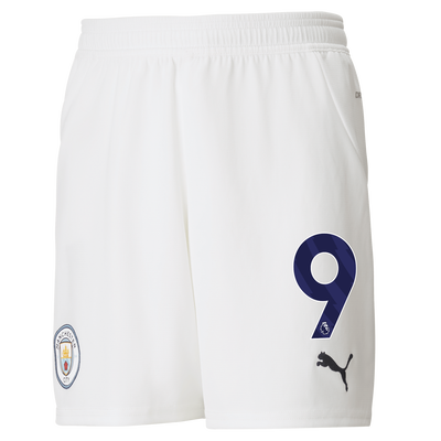 Kids' Manchester City Football Shorts 2024/25 with #9